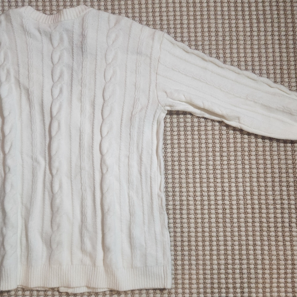 Talbots Ivory Cable Knit Cardigan - Picture 7 of 9